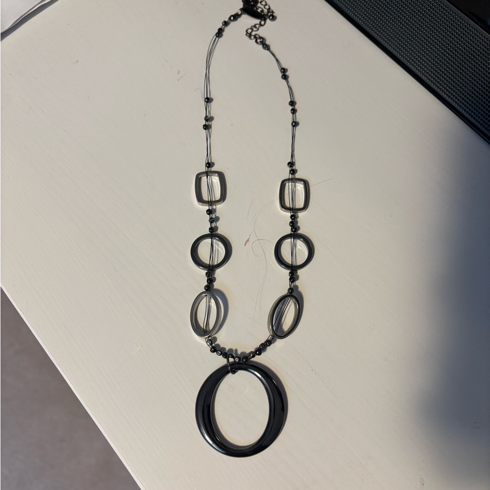 Elegant Black & Silver Necklace